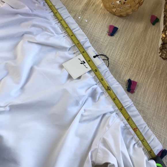 New 7 For All Mankind Off Shoulder Top w Tie Cuffs - Picture 6 of 8